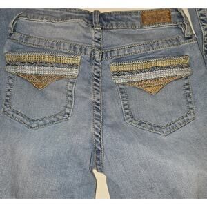Shyanne Country Womens Jeans Bootcut Flap Pocket Embroidered Size 28Wx32L